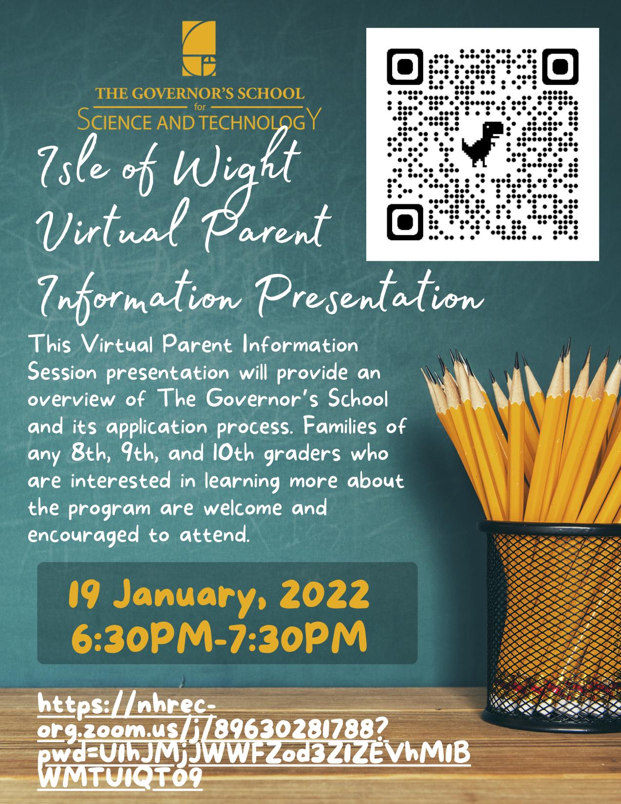 Governors School Virtual Information Session
