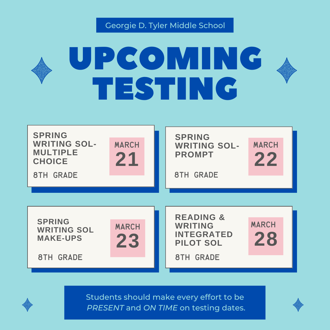 March Testing Dates