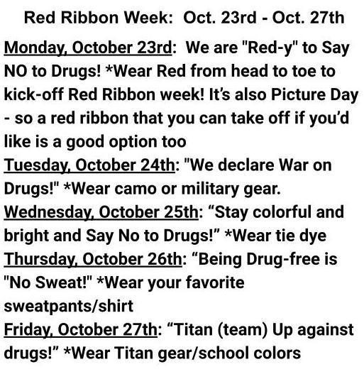Red Ribbon Week Days