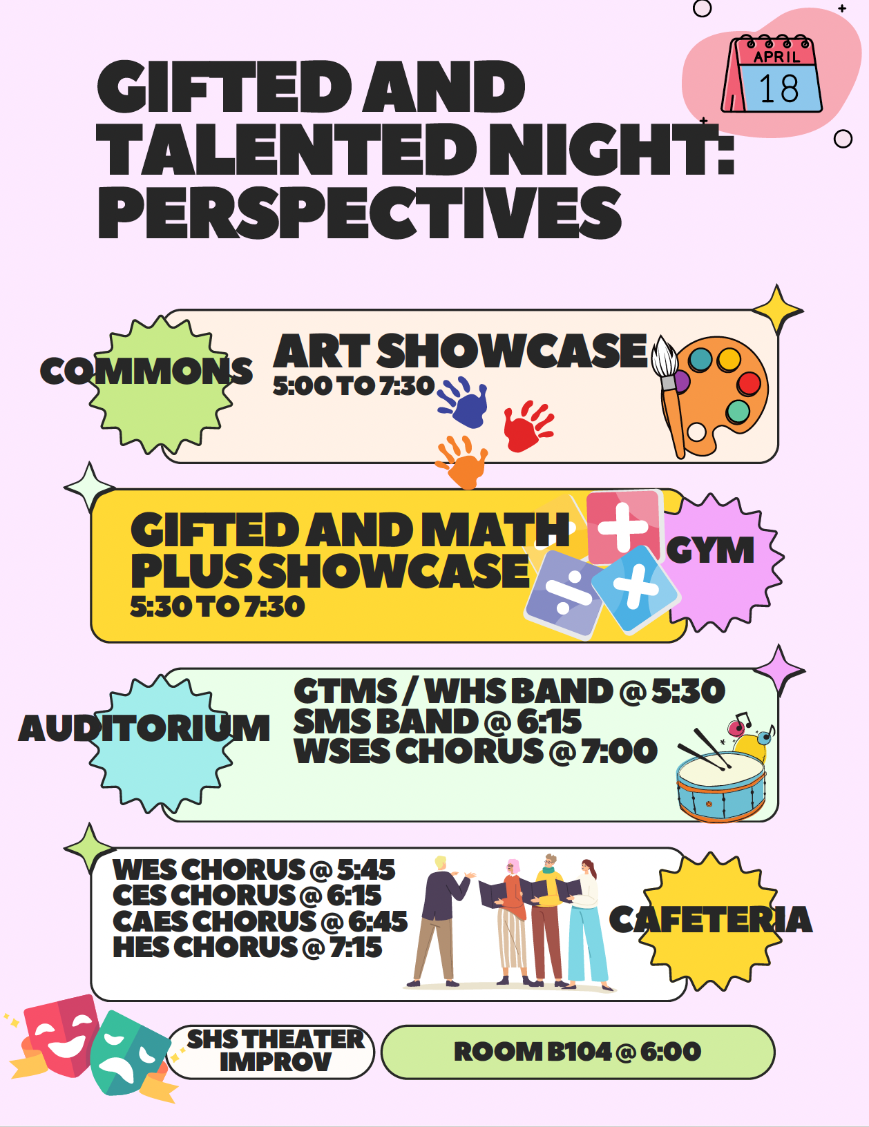 Gifted & Talented Night Scheduyle